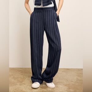NWT MM Lafleur Fitz Pleated Trouser Porto Weave Sz 2